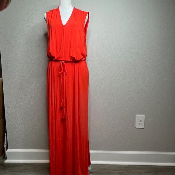 Matilda Jane Daydream In The Breeze Orange Maxi Dress with Pockets Size Large - Picture 5 of 16